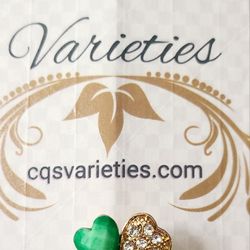 Lucky 4 Leaf Clover Shamrock Emerald Green With Rhinestones Brooch Pin 