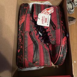 Nightmare On Elm Street Freddy Kruger Vans Size 7.5 / 8.5
