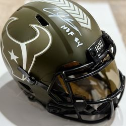 Andre Johnson Autographed NFL Full Sized Authentic Houston Texans Helmet JSA COA