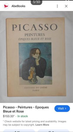 1948 peintures Epoques Bleue Et Rose … Les editions du chene Paris Picasso book