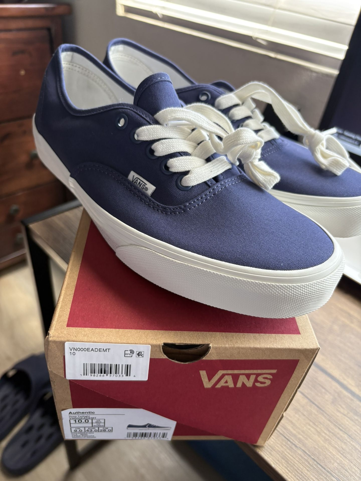 Vans Authentic Navy Blue Shoes Size 10