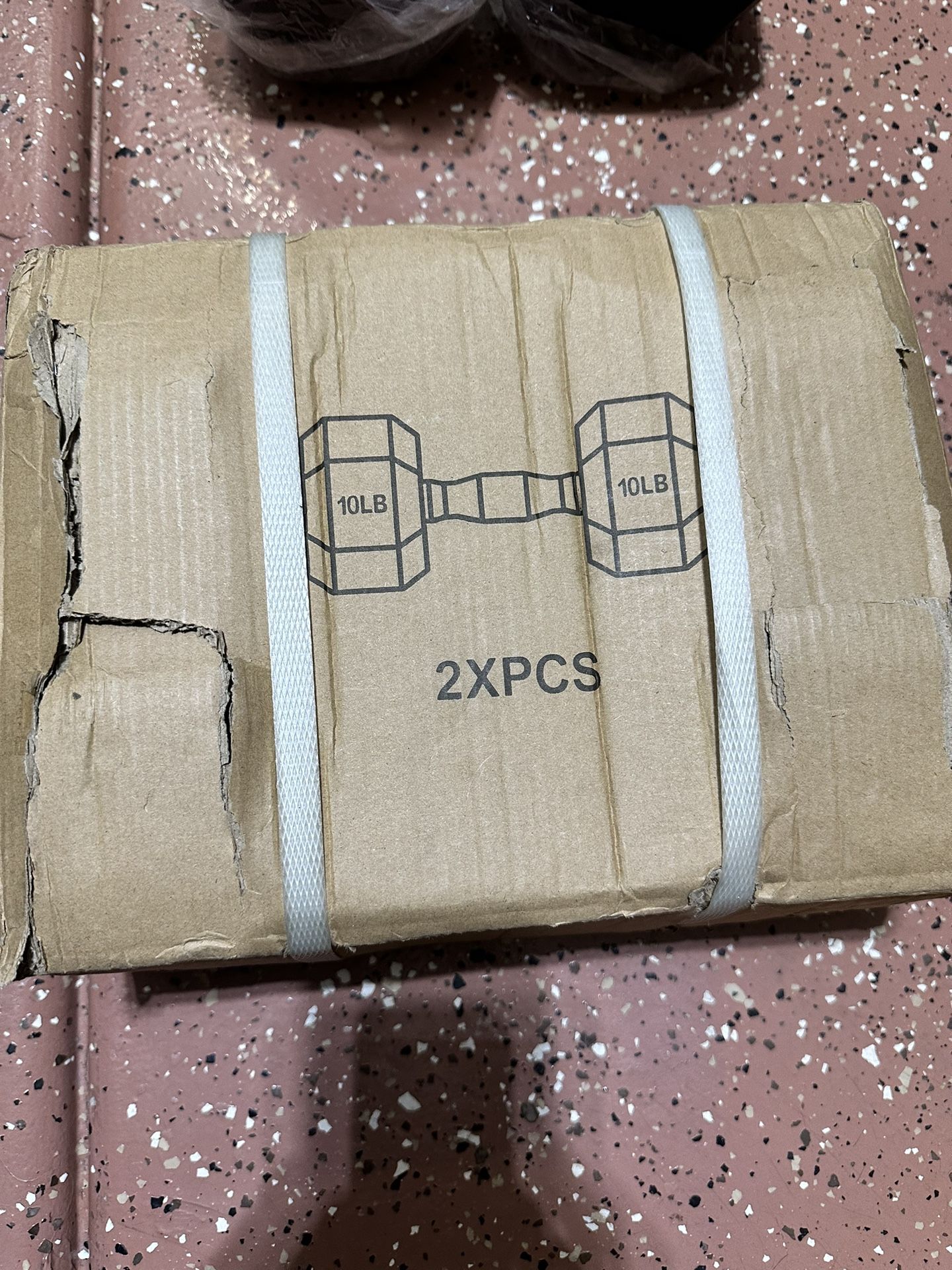 Brand  New 10lb Rubber Encased Dumbbell Set