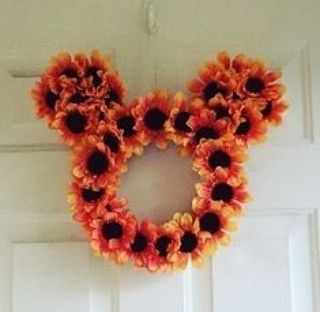 Mickey mouse fall wreath