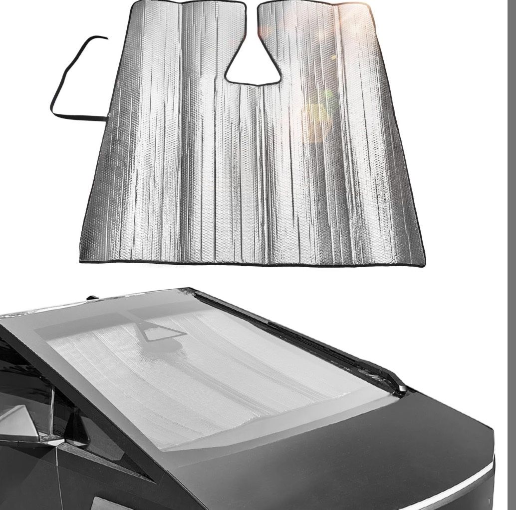 JOYTUTUS Windshield Sun Shade Compatible With Cybertruck 2023 2024 2025 Accessories, Car Sun Visor Shade, Sunshade For Car Front Windows Windshield, F