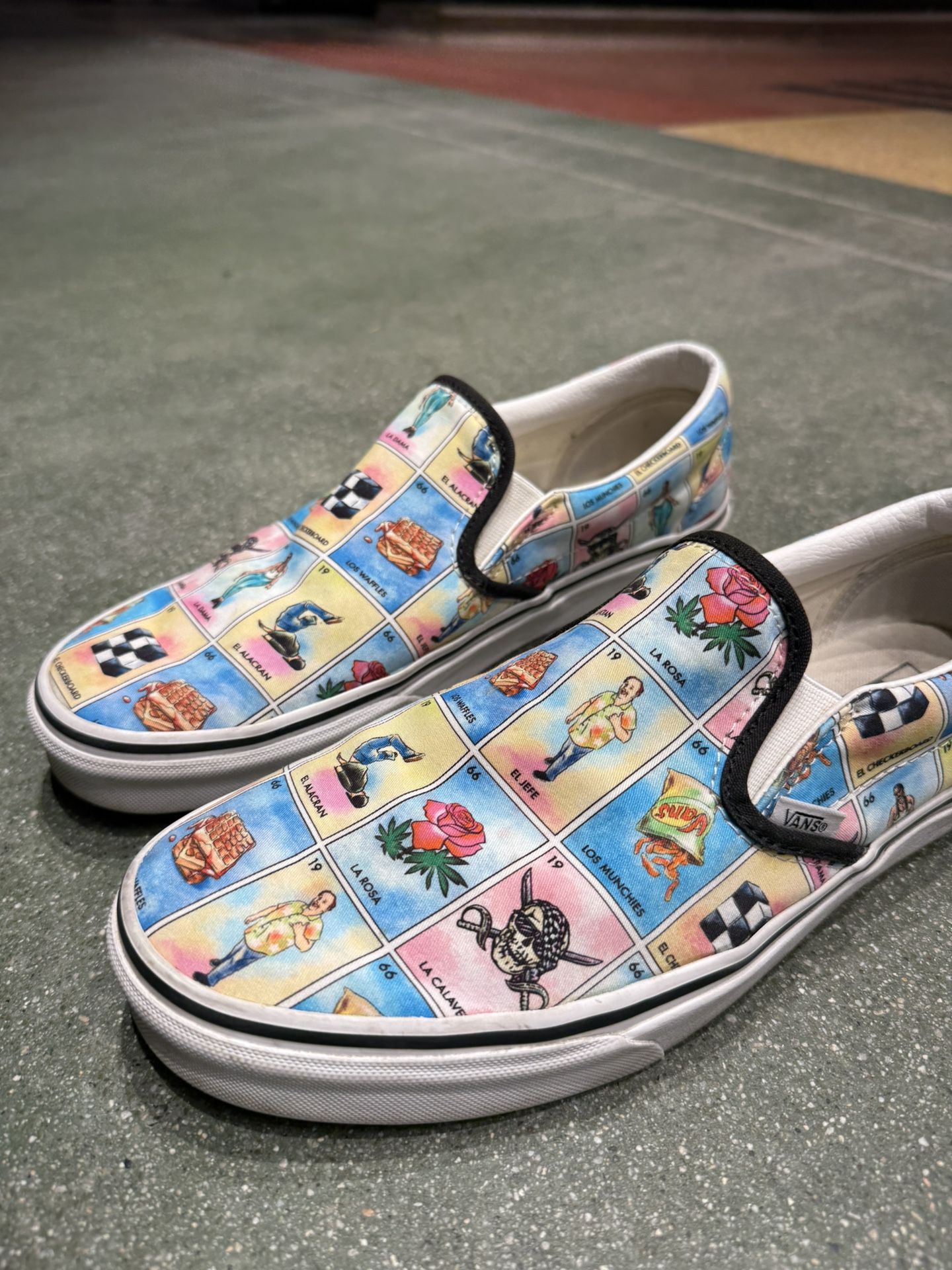 Loteria Vans Slip-Ons Men’s Size 11