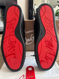 Christian Louboutin Black Suede Spiked Sneakers