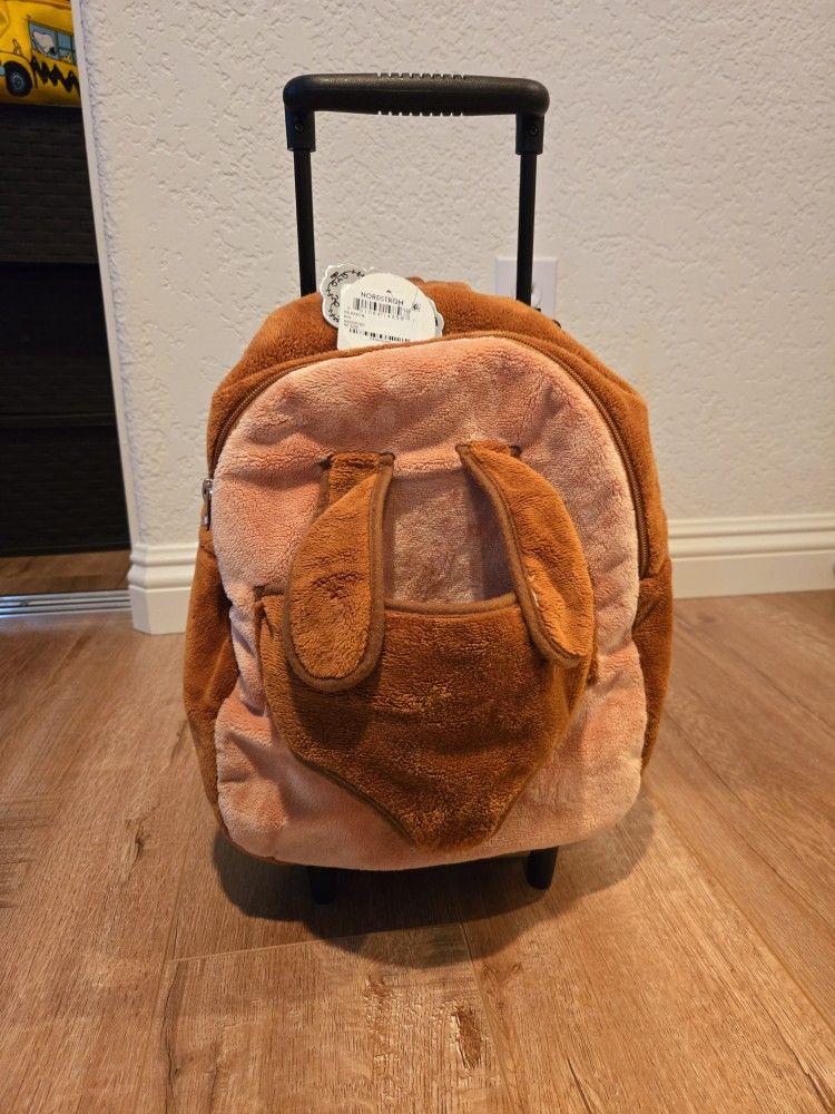 Popatu Kid's Brown Rolling Backpack