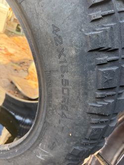 4 x 42x15.50r24 fury hunter m/t