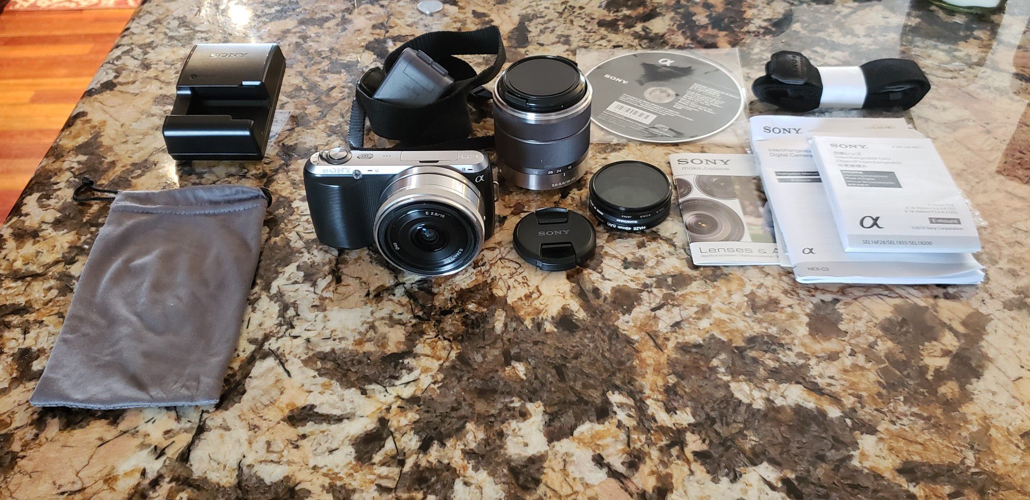 Sony NEX- C3 16MP Camera with Wide Angle Lens