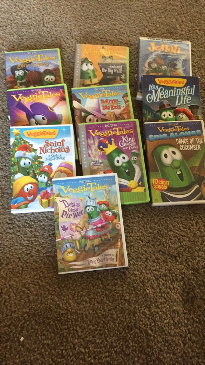 Veggie Tales DVD’s set of 10