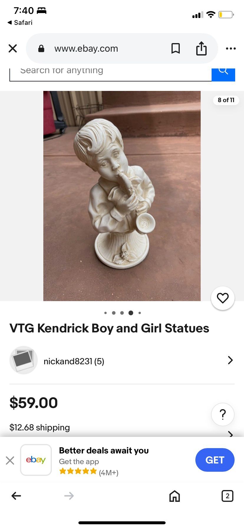 VTG Kendrick Boy And Girl Statues Very Valuable And Rare
