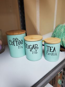 Canisters ceramic with lids