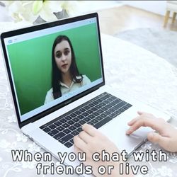 Gen2 Collapsible Portable Webcam Background Chroma Key Greenfor Video Chats, Zoom, Skype, Backdrop V