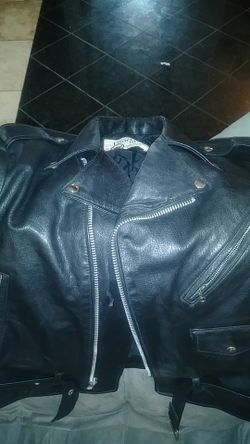 Leather riding jacket