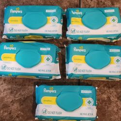 Brand New Packages of Pampers Sensitive And Fragrance Free Baby Wipes 56 count