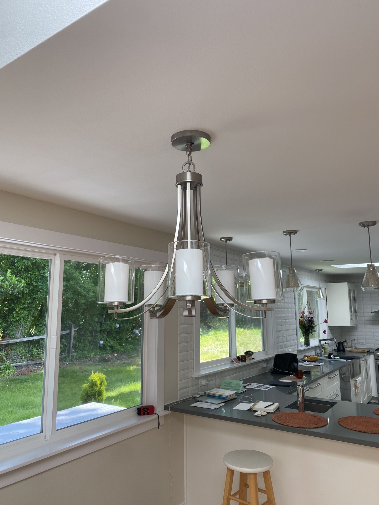 Brushed Silver Chandelier