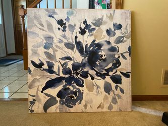 Blue/White Flower Wall Art Print XL