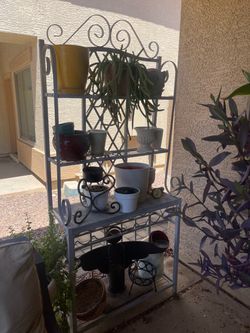 Patio decor / holder plants / metal rack