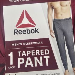 Reebok Red Tapered Sleep Pants Mens Small