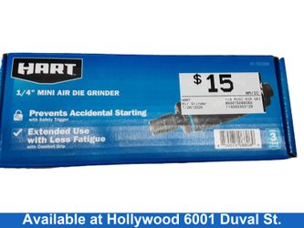 Hart 1/4 Mini Air Grinder Black Pneumatic Grinder