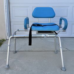 Carousel Sliding Transfer Bench with Swivel Seat for Physically Handicapped or Disabled