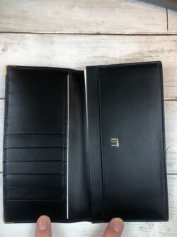 Dunhill Long Bifold Wallet with Logo Plate Excellent Condition