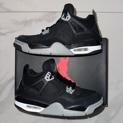 2022 Air Jordan 4 Retro SE GS Black Canvas 6.5Y / 8W