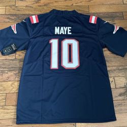 Patriots Drake Maye #10 Navy Jersey 