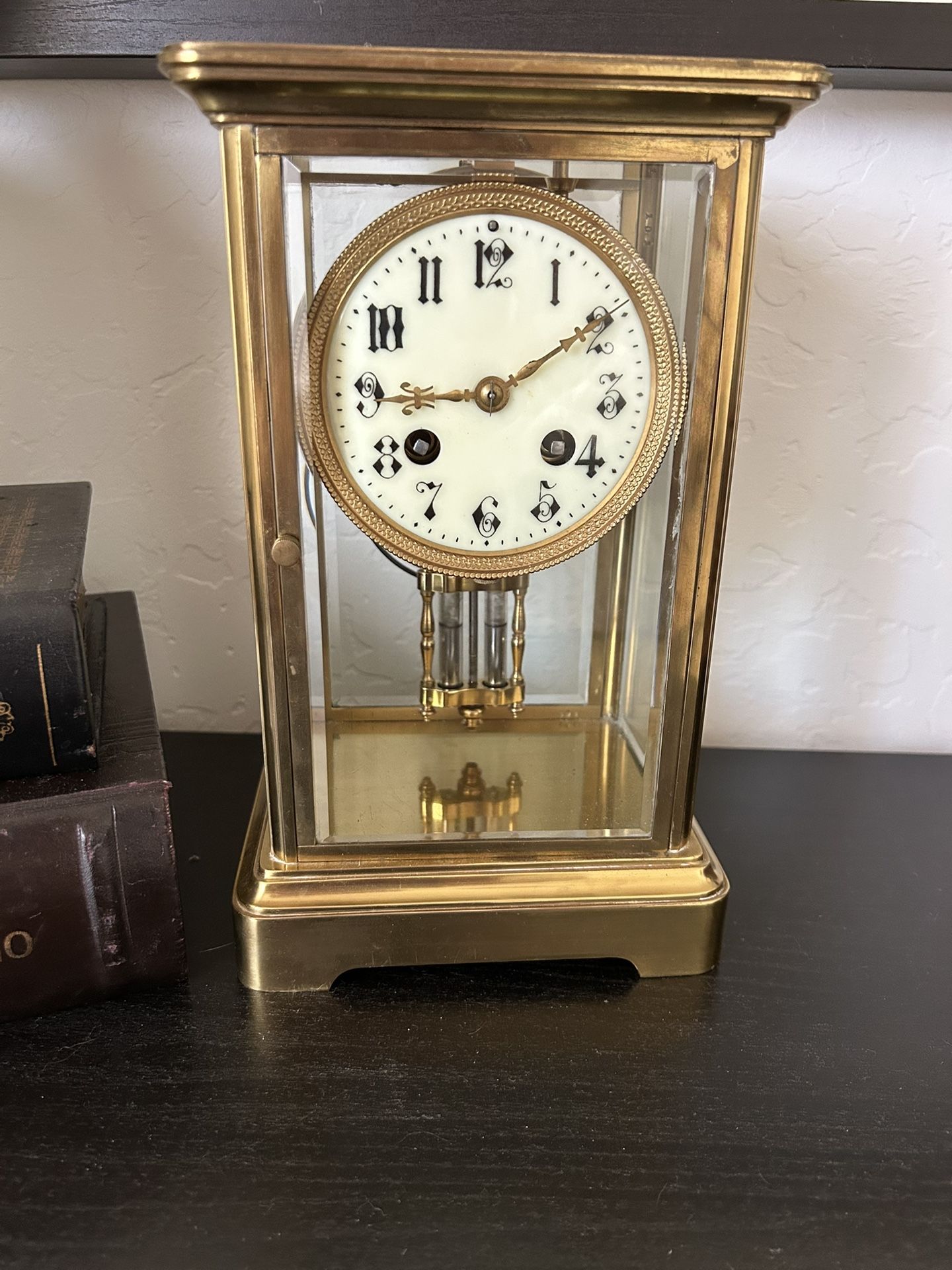 Antique French Regulator Clock 1800s Beveled Glass Japy Freres