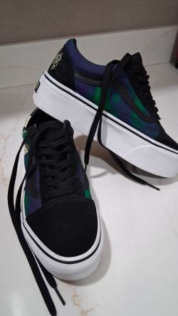 Vans Old Skool Stackform 'Glow-In-The-Dark Skull Print' Womans Size 7