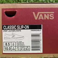 Vans Classic Slip-On Perforated Leather Shoe