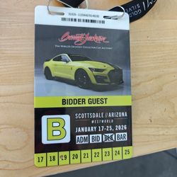 Barrett Jackson Bidder Guest Badge