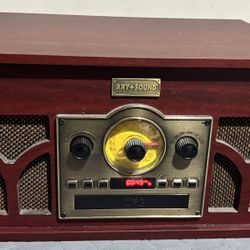 ART+SOUND Retro Record Player Turntable CD Radio Bluetooth