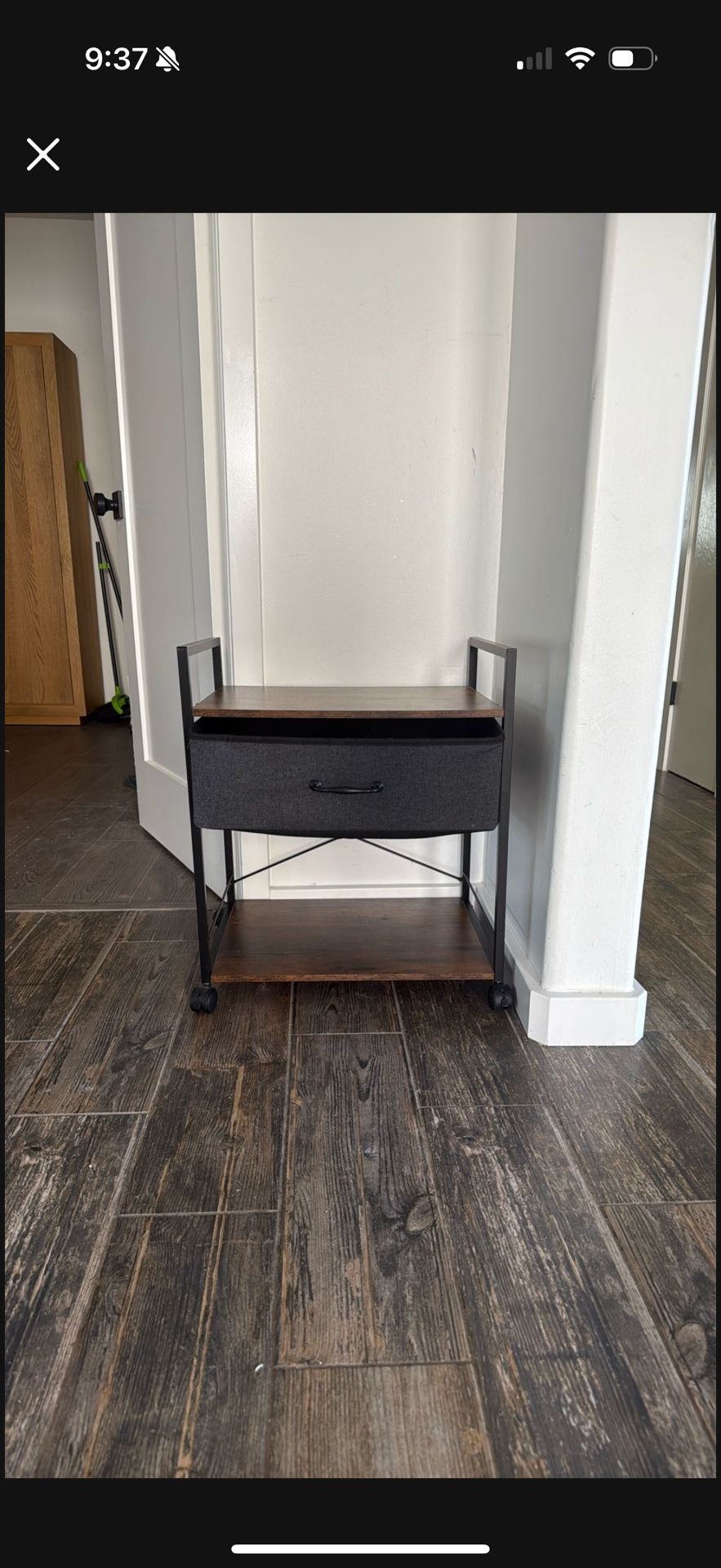 Under Desk Rolling Storage Table