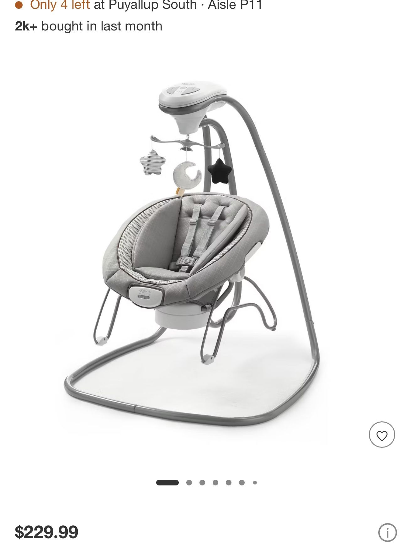 Graco DuetConnect Deluxe Multi-Direction Baby Swing and Bouncer