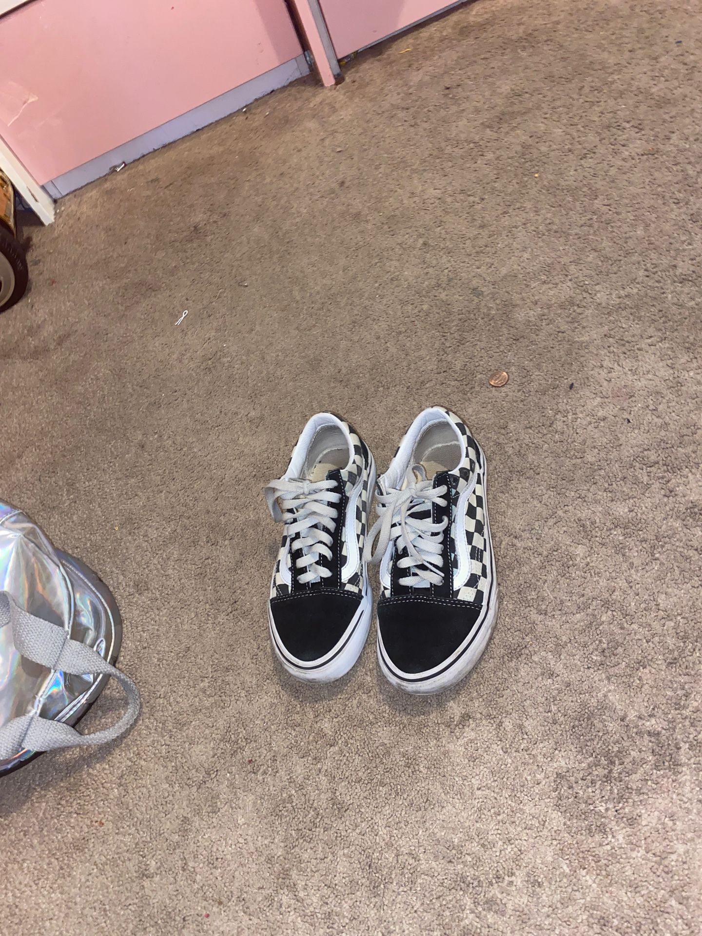 Black and white checkered vans