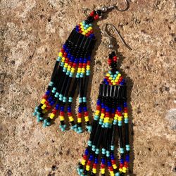 Fringe Beaded Earrings $10 Each 