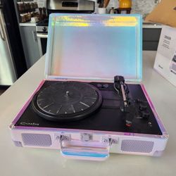 Iridescent Holo unicorn CROSLEY LP record player