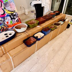 Assorted Handmade Bonsai Pots Ceramic  Hand  Made