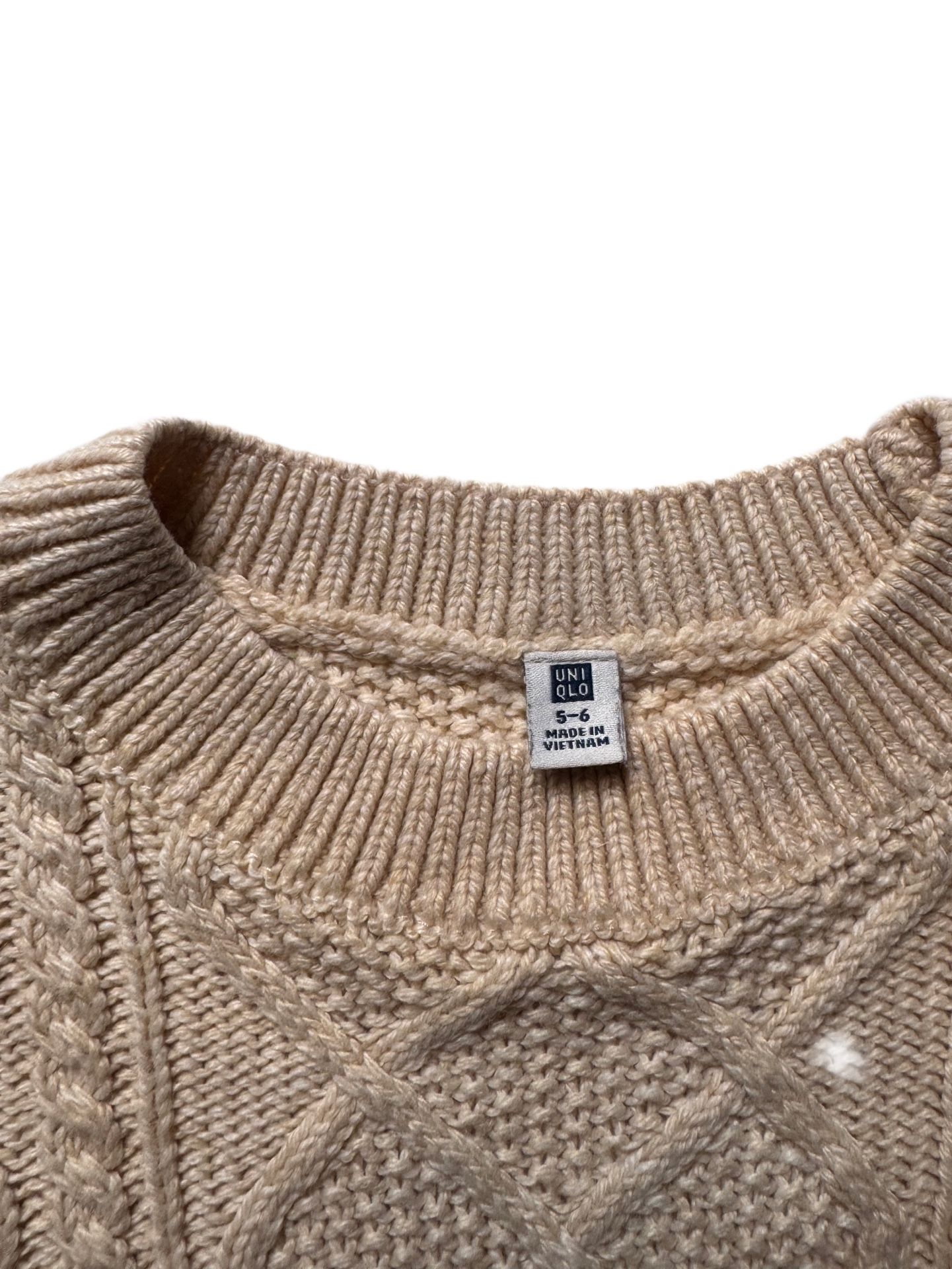 Uniqlo Girls Sweater Dress - Light Dusty Pink - 5/6YR