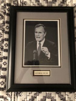 George Bush Autographed picture