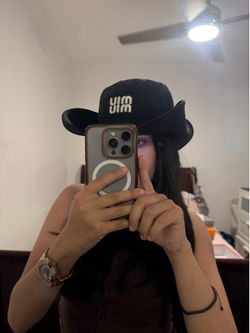 Miu miu black bucket hat perfect for summer!!