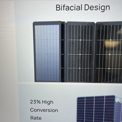Ecoflow 220 Watt Bifacial Portable Solar Panel, New In Box, Never Used