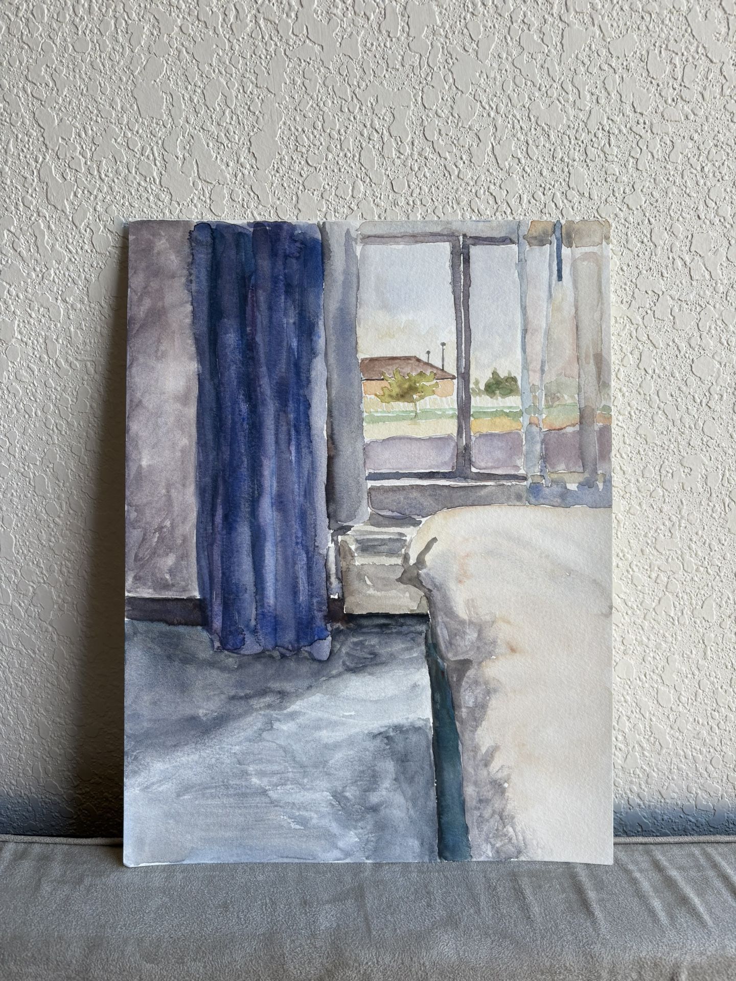 Blue and Gray Watercolor