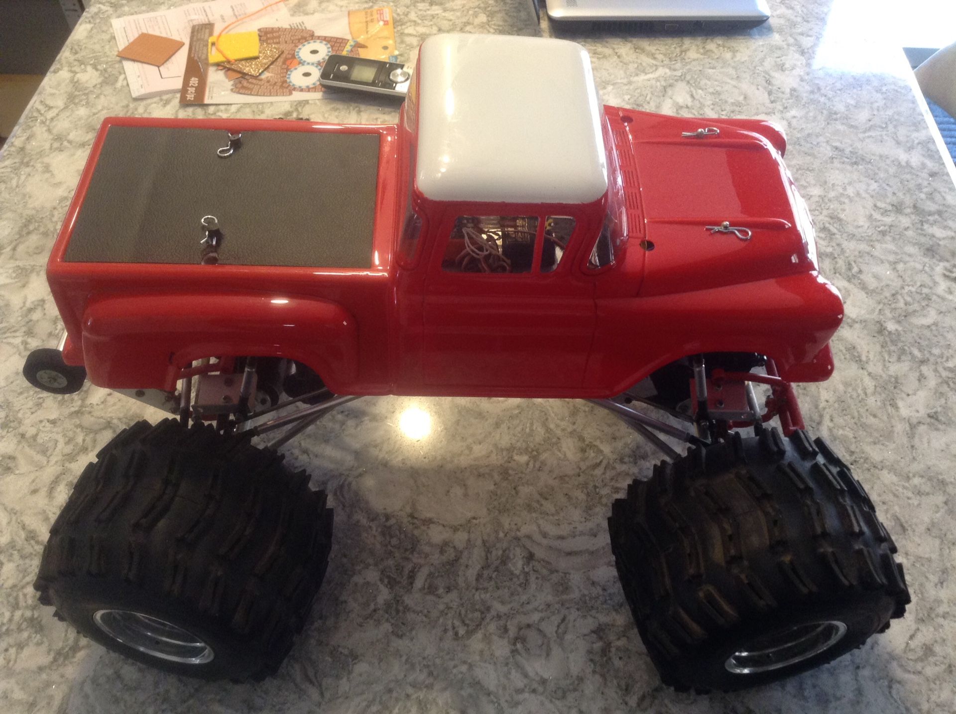 Rc tamiya clodbuster esp clodzilla 4 rare super rooster aluminum axles,
