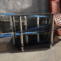Glass Shelves TV Stand
