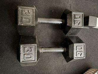 30 lb fixed hex Dumbbells $ 60