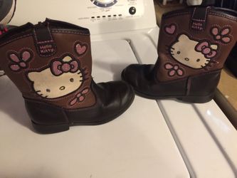 Girls hello Kitty cowboy boots size 9 youth