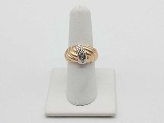 0.08cttw Diamond 18k Yellow Gold Ring 7.1g Size 7.5 Vc0226plrmia