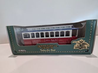 Vintage 1994 Ertl Anheuser Busch Trolley Car Bank 1/43 Diecast Coin
